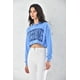 thumbnail image 2 of Poleron Crop Mujer Azul Con Capucha Talla L, 2 of 3