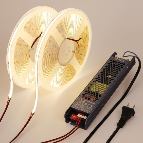 Tira de LED BENLUN 20 m COB 4000 K CRI 93 24 V con Fuente