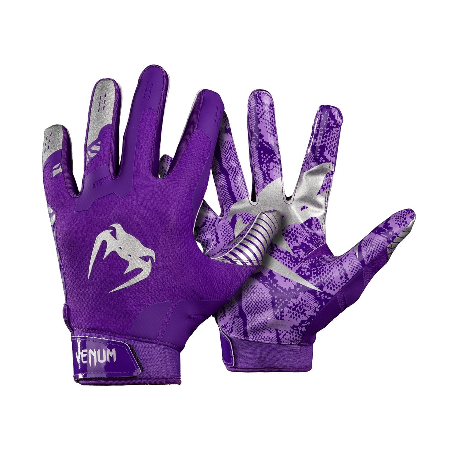 Guantes De Fútbol Venum Elite Morado/plateado Para Jóvenes Pequeños