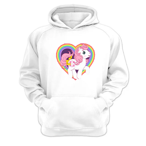 Genérico - Polerón Canguro Mi Pequeño Pony Blanco Talla S Unisex