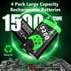thumbnail image 5 of Batería recargable para el mando de Xbox One, 5200mWh, pack de 4, base de carga compatible con Xbox Series X|S-Negro, 5 of 8