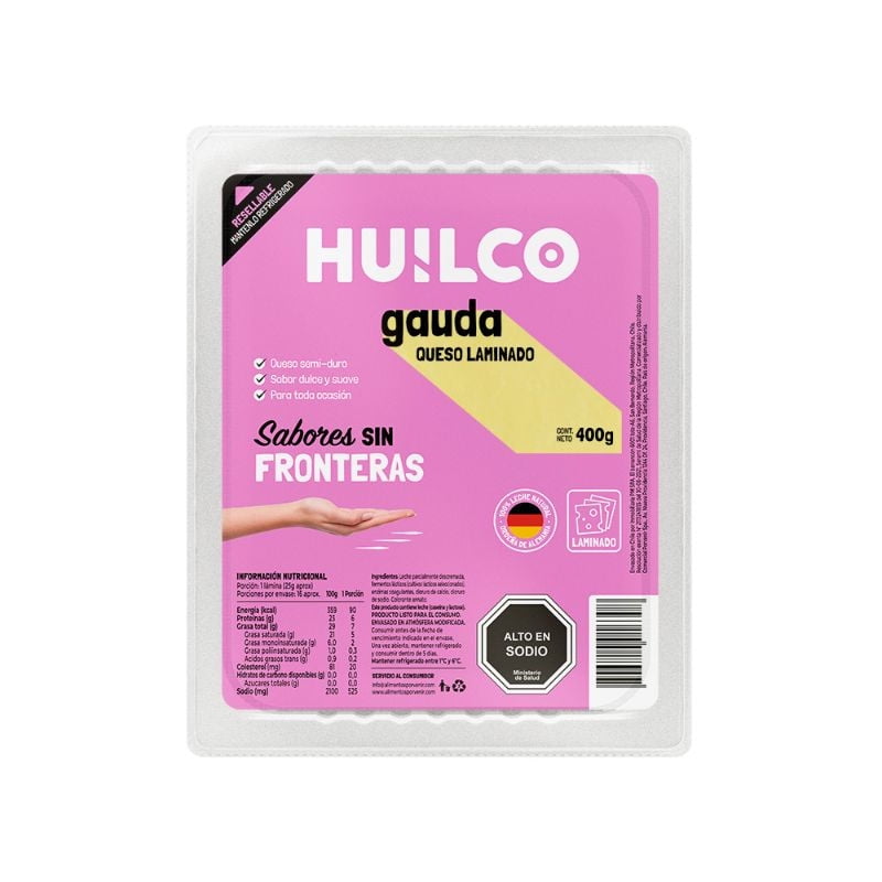 Queso Gauda Laminado 400 g Huilco