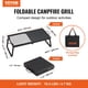 thumbnail image 2 of Campfire Grill VEVOR plegable de acero pesado de 22,4 cm con bolsa, 2 of 9