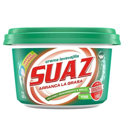 Lavalozas Crema Verde 450 G Suaz