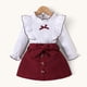 thumbnail image 1 of Conjunto De Polera Manga Larga + Falda Y Cinturon Cotele Para Niñas Primavera Verano, 1 of 3