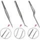thumbnail image 2 of Pinzas culinarias para espinas de pescado, juego de 4 piezas, pinzas de acero inoxidable de 6,3 pulgadas con utensilios de cocina de chef, puntas dentadas de precisión y juegos de herramientas., 2 of 7