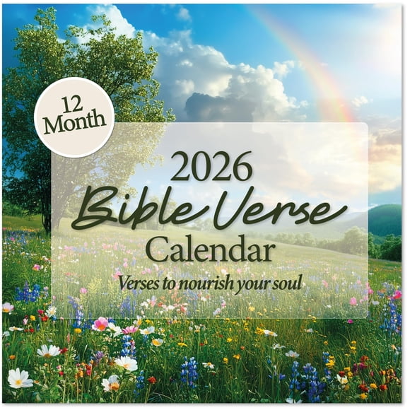 Calendario de pared Hannah Faith 2026 con versículos de la Biblia de 30 x 23 cm