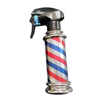 Ioensy - Botella De Spray De Peluquería Multifuncional Rayas Retro Para Salón De Peluquería Estudio Gris