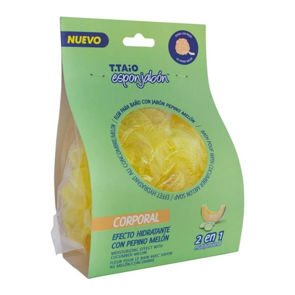 Esponja de baño pepino melón - Hidratante Esponjabón