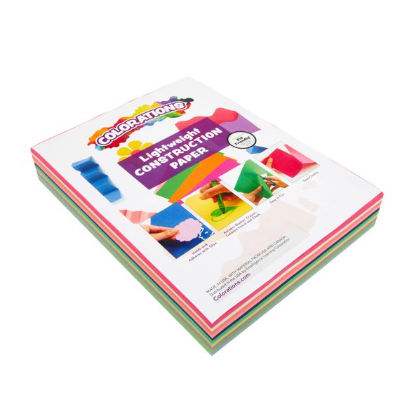 Papel de construcción ligero para colorear, 300 hojas, 10 colores