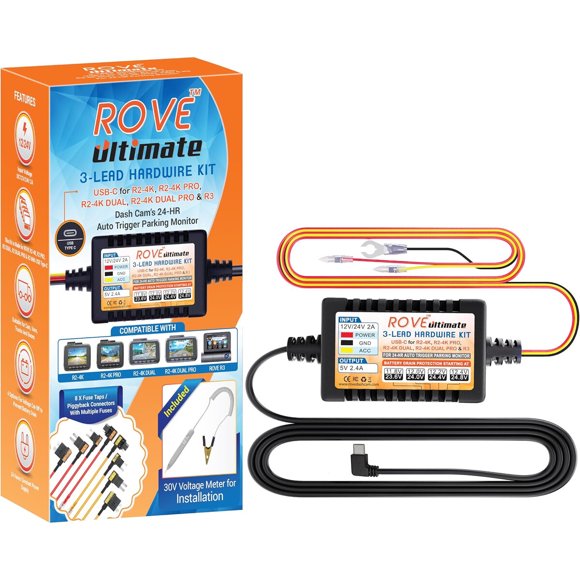 Kit de cableado para cámara ROVE USB-C R24K PRO R3