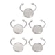 thumbnail image 4 of Base De Anillos De Acero Inoxidable, 5 Uds., Suministros Para Fabricación De Joyas, Bandeja Redonda, Bricolaje, Plata, 8mm, 4 of 5