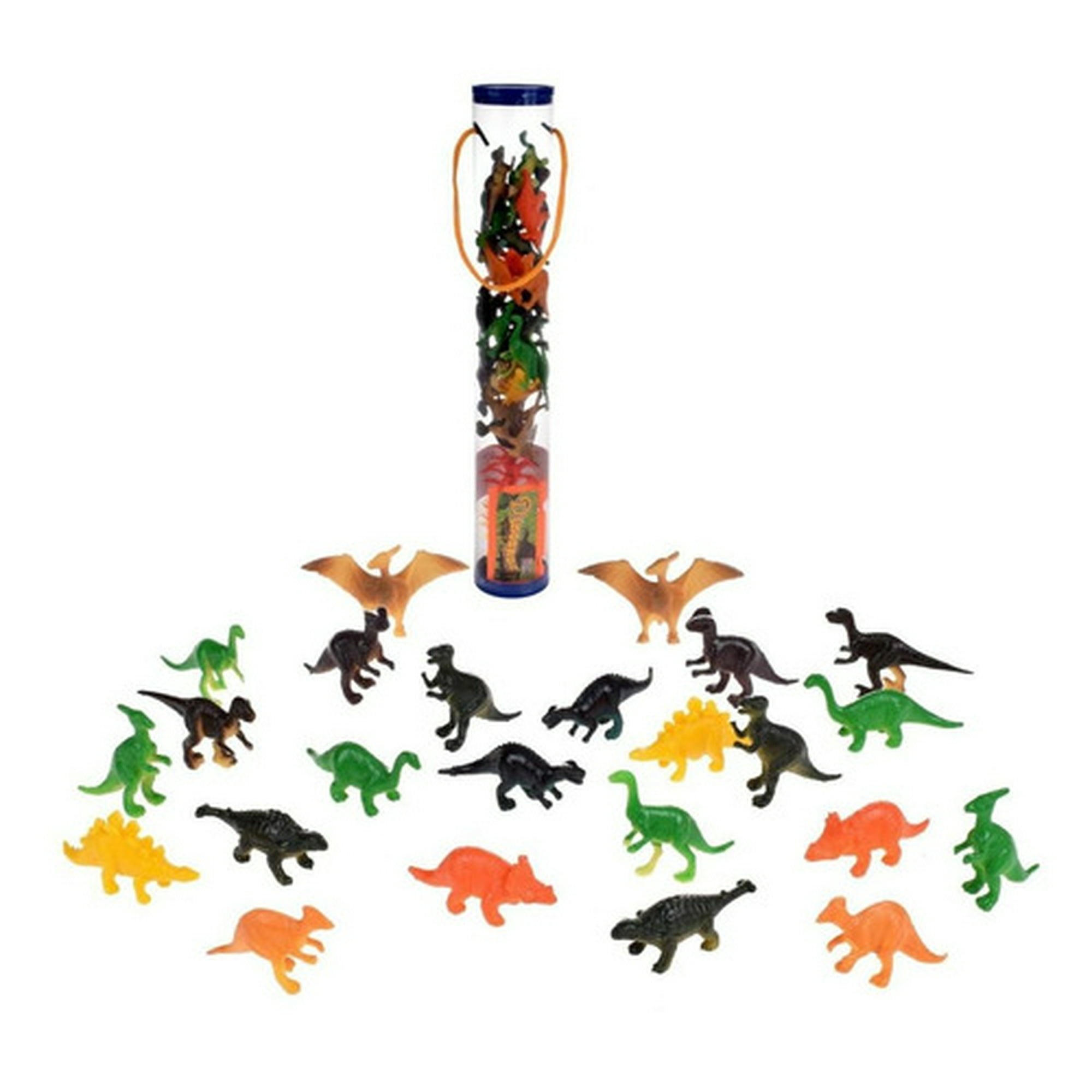 Figuras De Dinosaurios Ansaldo Set Con Accesorios En Tubo