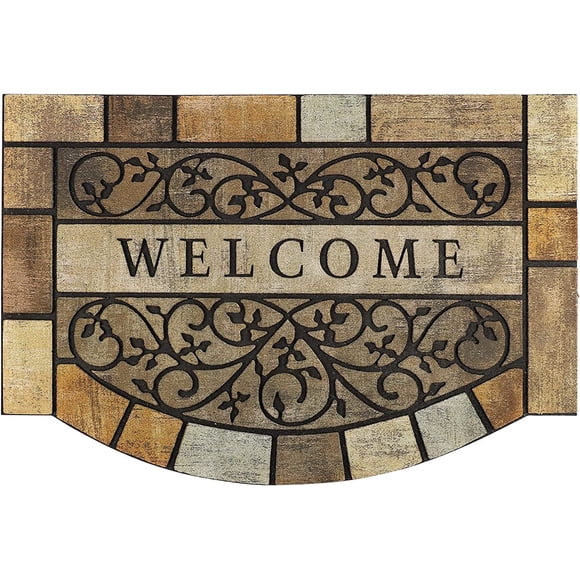 Alfombra exterior MTOUOCK Durable Welcome de 90 x 60 cm con goma antideslizante
