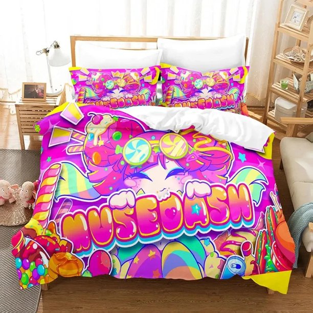 Muse Dash Game Bedding Set Duvet Cover Bed Set Quilt Cover Pillowcase Comforter Size Boys Adult Bedding Set Bed Sheets