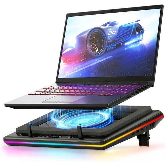 Base Cooler Llano V12 Rgb 14 Cm 36w Usb Hub Para Notebook