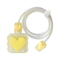 Bothyi - Cargadores Cable Funda Protectora 4In1 3D Funda Protectora Para Teléfono Celular Teléfono Love Yellow