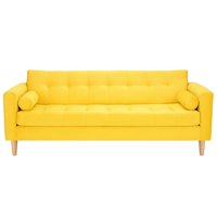 Bodevir - Sofa Retro 3Cg Felpa 05 Amarillo