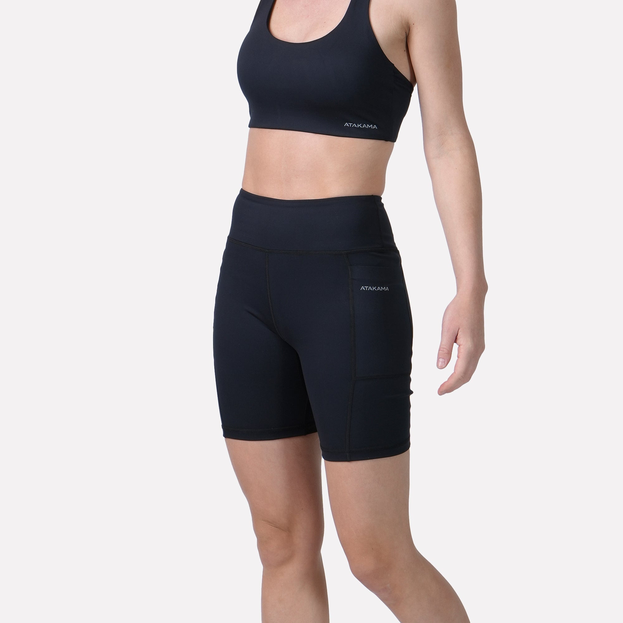 Calza Biker Mujer Oasis Negra Atakama Outdoor