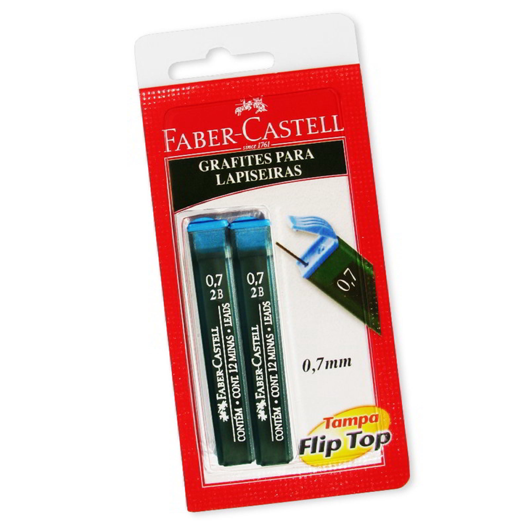 Minas De Repuesto Hb 0.7 Mm 2 Unidades 1 Un Faber-castell