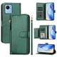 thumbnail image 1 of Funda tipo libro para Realme C30 4G con bolsillo con cremallera, cierre magnético, 7 ranuras para tarjetas y correa para la muñeca., 1 of 6
