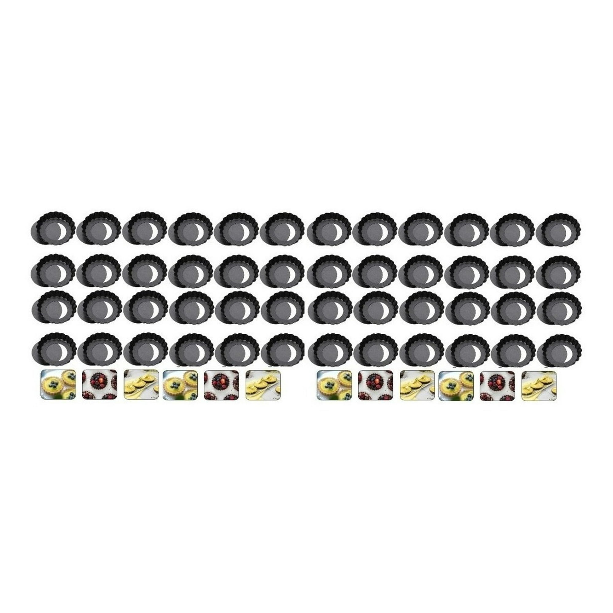 Genérico - Pack X48 Moldes Tartaleta Desmontable Tarta Individual 8cm
