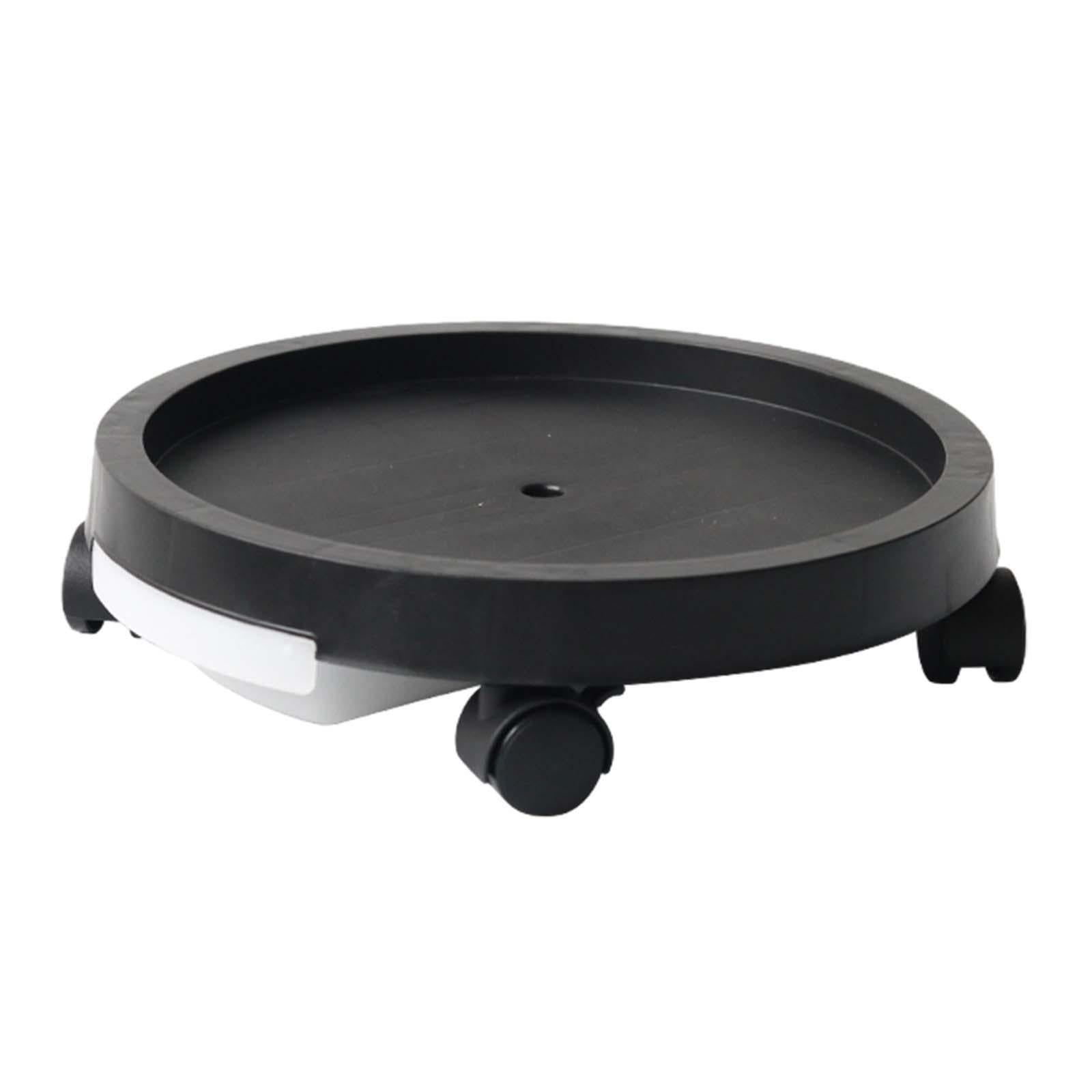Magideal - Platillo Para Plantas, Soporte Rodante Para Plantas Con 4 Ruedas, Estante Multiusos Para Macetas Con Ruedas Para Patio Trasero O Balcón Resistente , Negro 34.4 Cm. Negro 344 Cm.