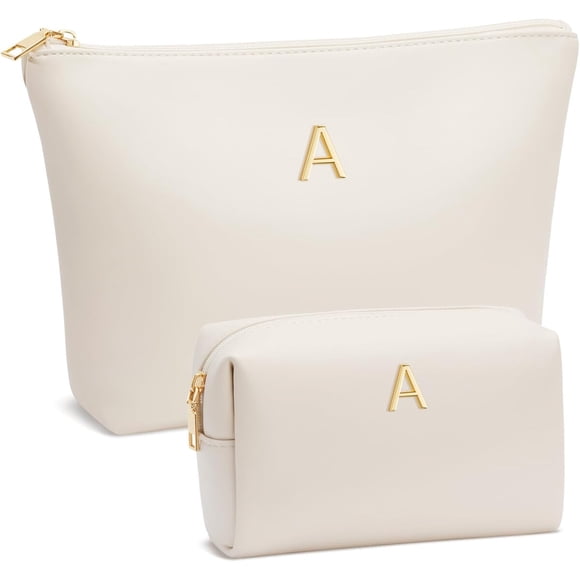 Neceser CLOUDWINGS Set 2 Beige PU Impermeable Inicial