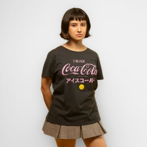 Polera Mujer You Coca Cola Coke Mujer Gris