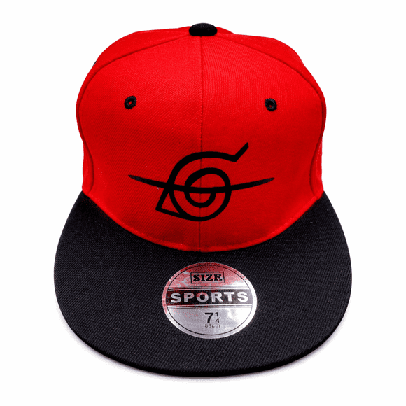 Gorra Snapback Roja Visera Negra Clan Uchiha