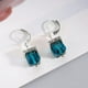 thumbnail image 2 of Shiny Zircon Stone Hoop Drop Earrings 925 Silver Plated Party Holiday Decor For Women Girls Gift 1Pair, 2 of 5