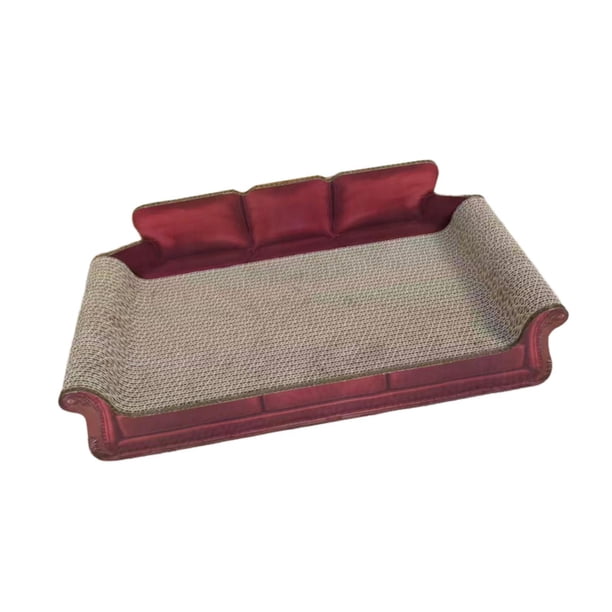 Rascador para gatos, sofá cama, tablero rascador para gatos, protector de muebles para el hogar, almohadilla rascadora para gatos de interior que jueg Rojo