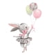 thumbnail image 4 of Bunny Ballet Rabbit Pegatinas De Pared Para Habitación De Niños Nursery Wall Decal Wallpaper, 4 of 5