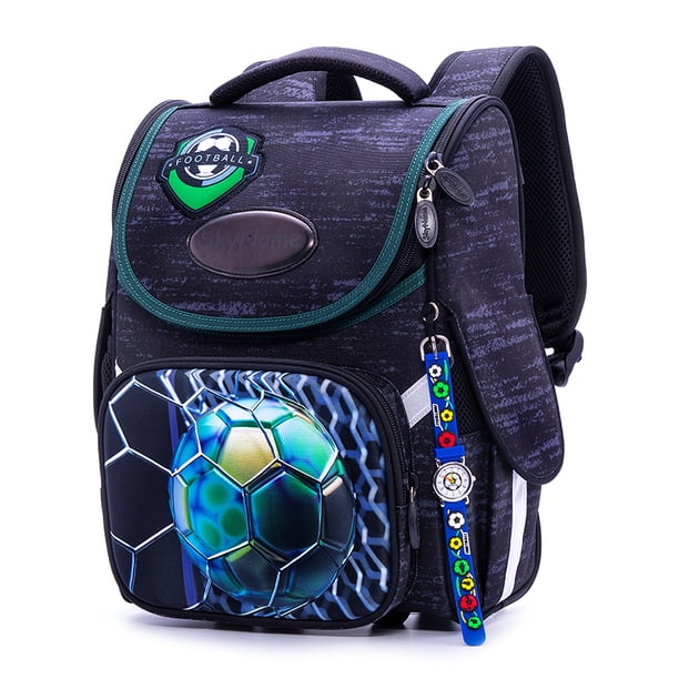 Orthopedic School Backpack For Boys 3D Cartoon Football School Bag Children 1 Grade Backpacks Kids Satchels Bookbag Russia Brand