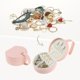 thumbnail image 2 of Organizador de Caja de Accesorios de Viaje Pequeña REGALWOVEN para Mujeres Regalo Anillos Pendientes Collares Almacenamiento con Espejo Rosa, 2 of 7