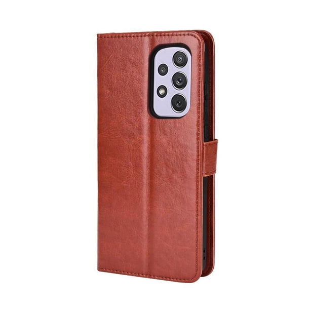 Funda tipo libro para Samsung Galaxy A73 5G, cartera todo‑en‑uno, funda multifuncional con tarjetero y correa de muñeca desmontable