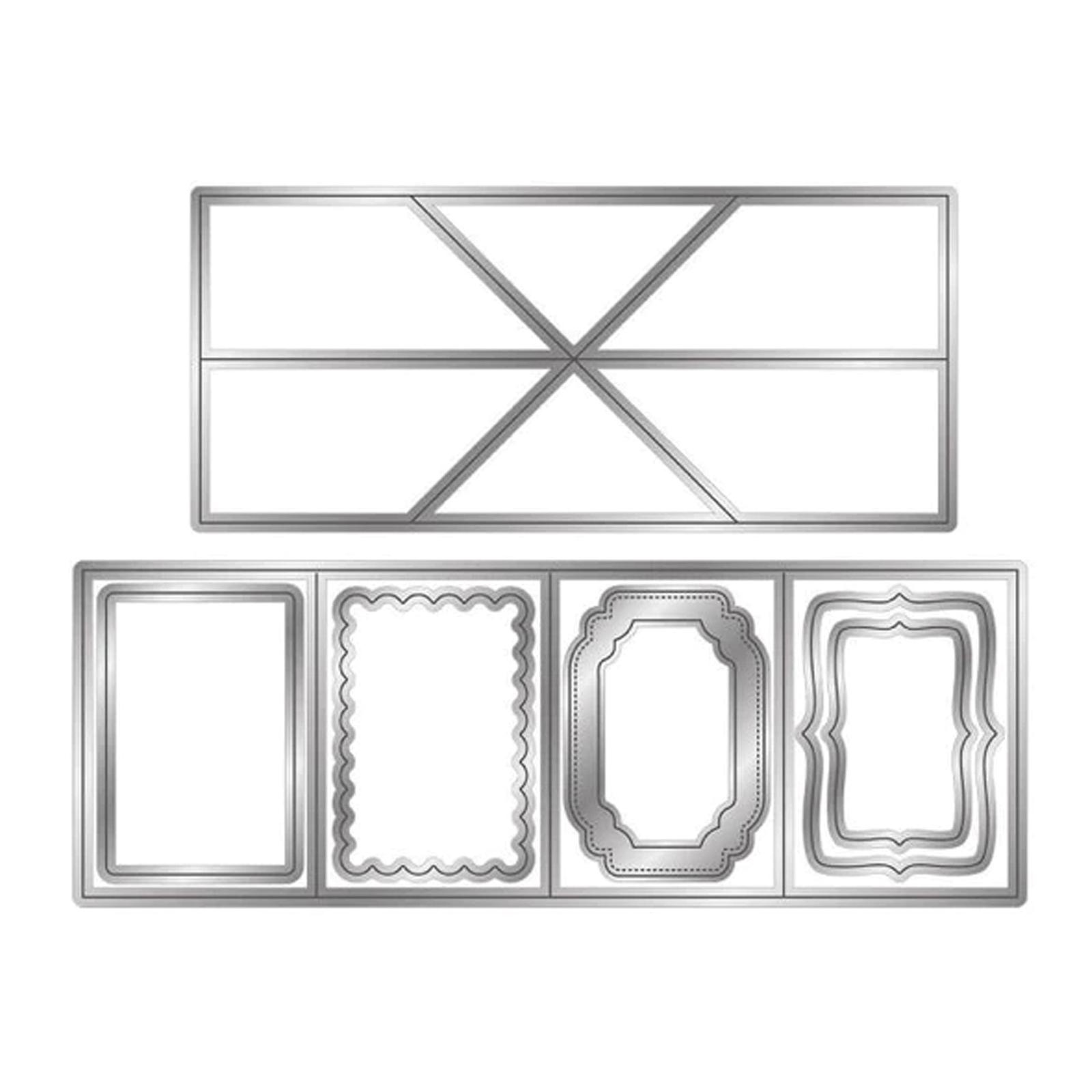 Magideal - Troqueles De Corte Decorativos Plantilla De Grabado En Relieve Rectangular Para Álbum De Recortes Diy Fabricación De Tarjetas Manualidades Decoración