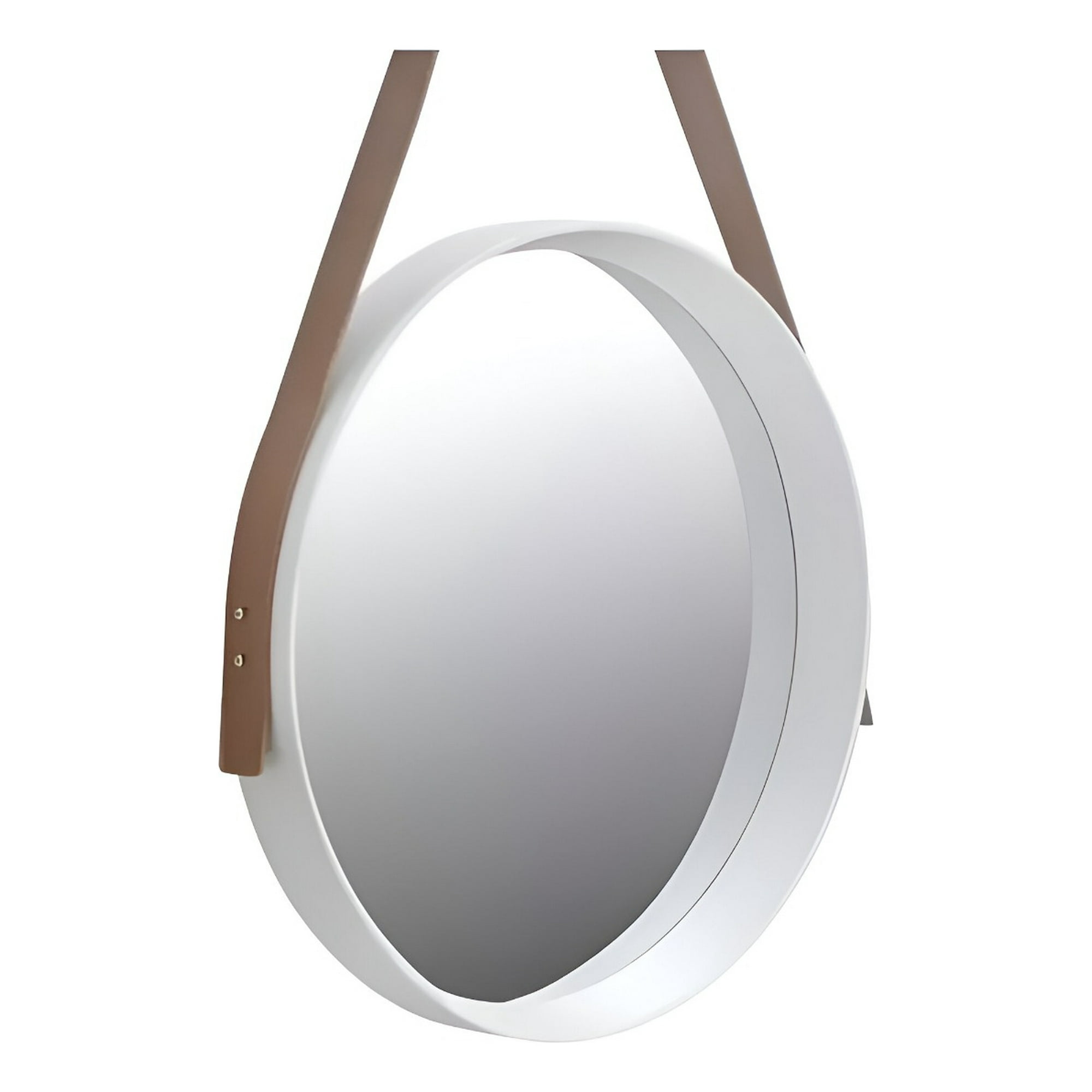 Genérico - Espejo Redondo Correa Cuero Decoración Vintage Jhn