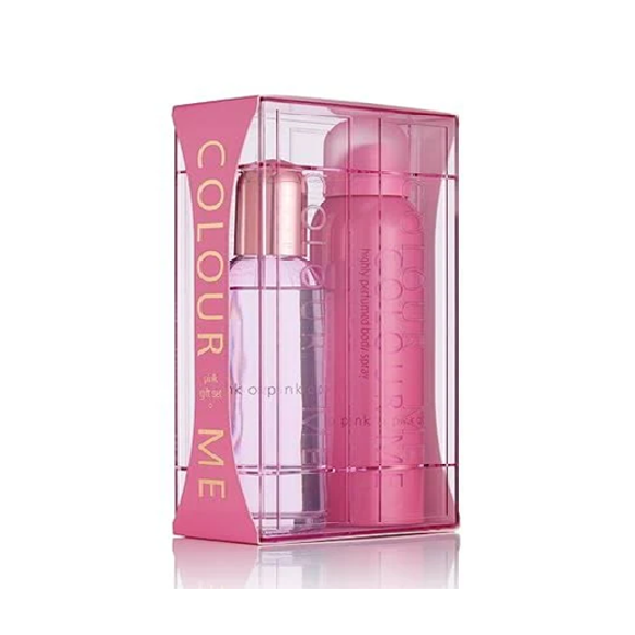 Perfume Colour Me Pink Mujer Edp 100 Ml / Body Spray 150 Ml Estuche