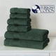 thumbnail image 5 of Juego de toallas Elegant Comfort de algodón de primera calidad, 6 piezas, color verde cazador, 5 of 9