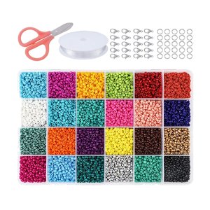 Bothyi - Kit De Cuentas Espaciadoras De Arcilla Redondas De 24 Colores, Cuentas Sueltas Para Collar De Pulsera Diy, 4Mm, 6000 Uds.
