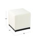 thumbnail image 5 of Puf Benzara Lev cuadrado, cubo, silueta blanca bouclé, 5 of 7