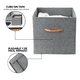 thumbnail image 3 of Cajas Organizadoras Belug Plegables Pack 3  de Tela Poliéster 30x30x30 cm Gris, 3 of 5