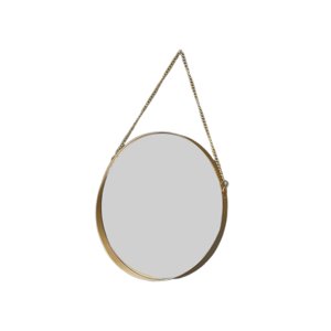 Magideal - Espejo De Pared, Espejo De Tocador Redondo, Arte De Pared, Espejos Con Marco De Metal, Espejo De Baño Para Dormitorio, Pasillo De Baño De Galería, Sal