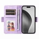 thumbnail image 2 of Carcasa FOXDOCK iPhone 16 Pro de cuero PU, diseño acolchado clásico, protección contra caídas y rayones, 2 of 5