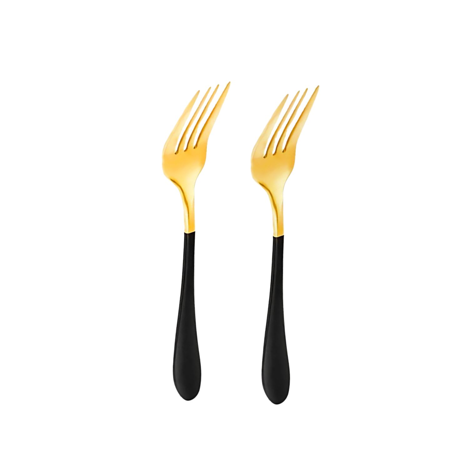 Disparo - Set 2 Tenedores Dorados Acero Celebraciones Eventos Fista