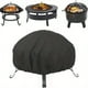 thumbnail image 1 of 1 Pack, 210D Black Round Fire Pit Cover Patio Table Cover Garden Waterproof Fire Covers, 1 of 4