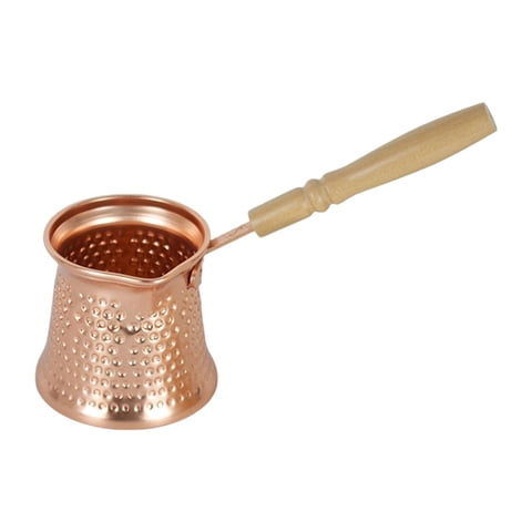 Magideal - Taza De Café Turco De 350 Ml Con Asa De Madera, Pequeña Taza De Aluminio Hecha A Mano Para Restaurante, Senderismo, Oficina, Hogar, Cafetería.