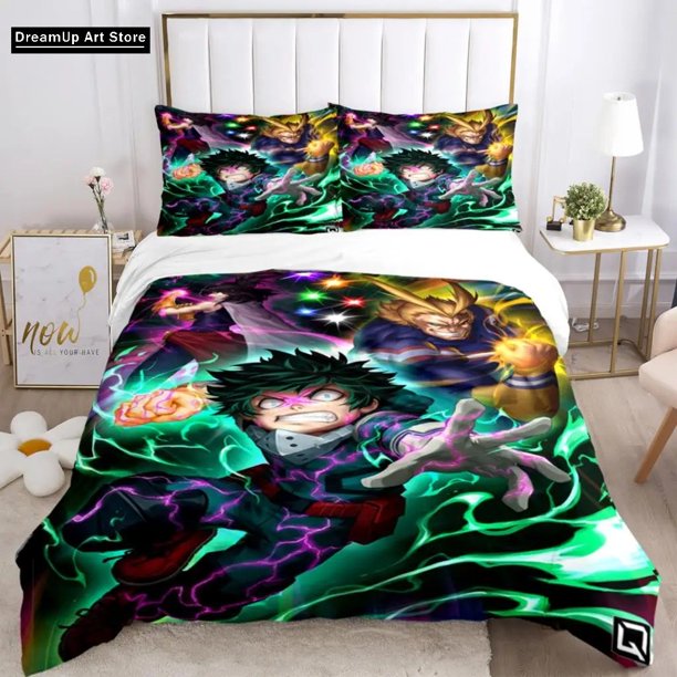 FashionMy Hero Academia Bedding Set Boys Girls Duvet Cover Pillowcase Bed Adult Bedroom
