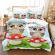 thumbnail image 2 of Cartoon Owl Heart Pattern Quilt Duvet Cover Set Home Textiles Soft3-Piece Bedding Set, 2 of 5